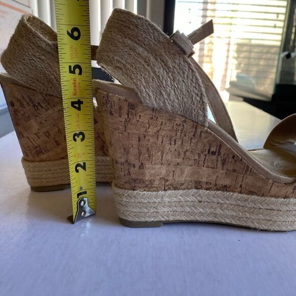 Nice Platform Wedge Cork Sandals Size 8 - Picture 5 of 7